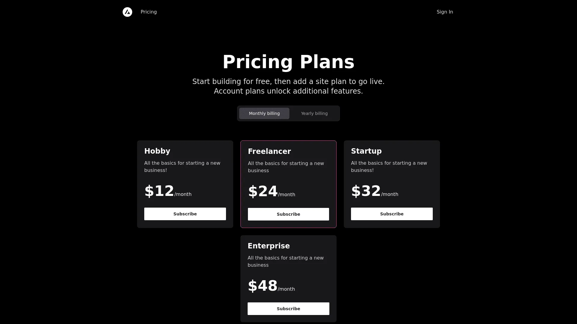 Next.js Subscription Payments Starter